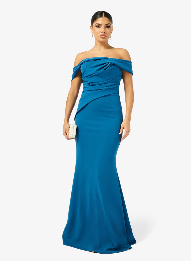 Iyra Off-Shoulder Flared Hem Dress - Image 4